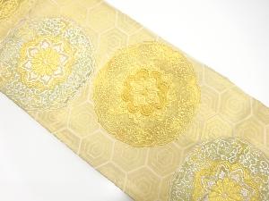 アンティーク　華紋模様織出し袋帯（材料）